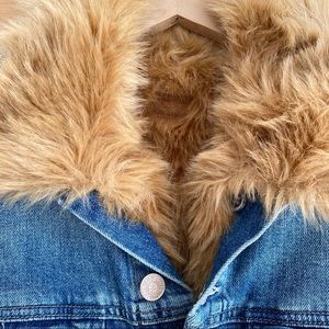 MOTHER DENIM 💙 The Furry Drifter faux fur Jacket